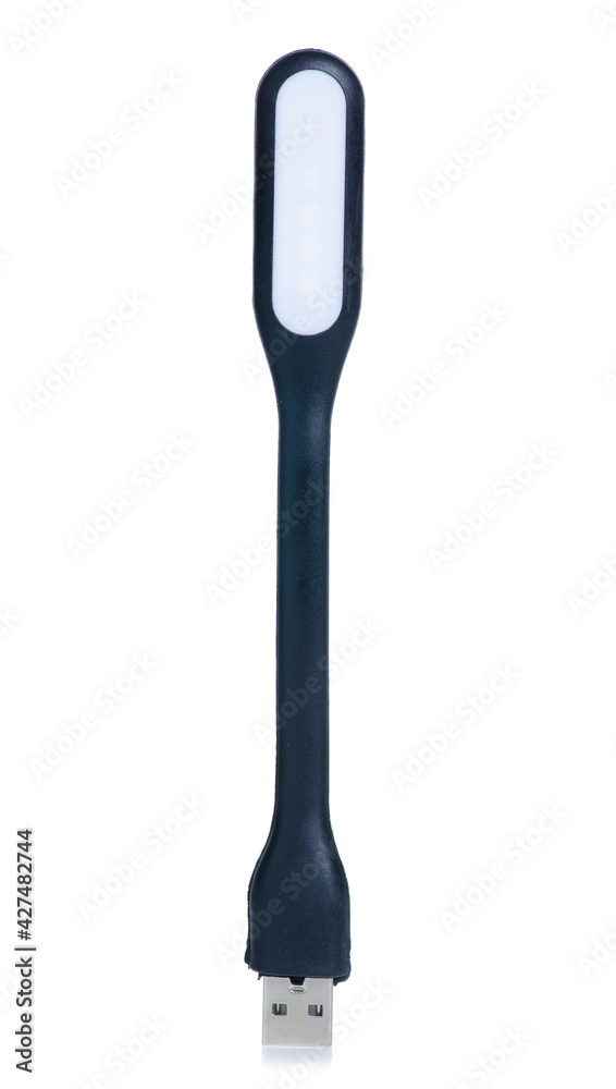 usb lamp with power bank on white background isolation usb lamp with power bank on white background isolation