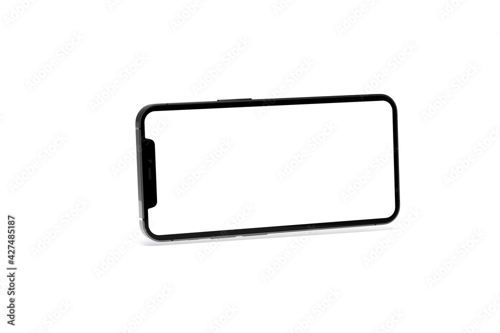 smartphone With Blank Screen in 3d smartphone With Blank Screen in 3d