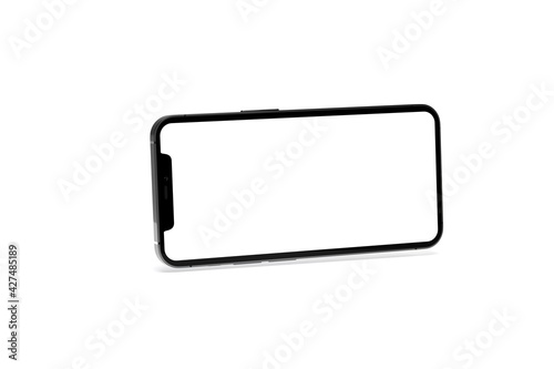 smartphone With Blank Screen in 3d