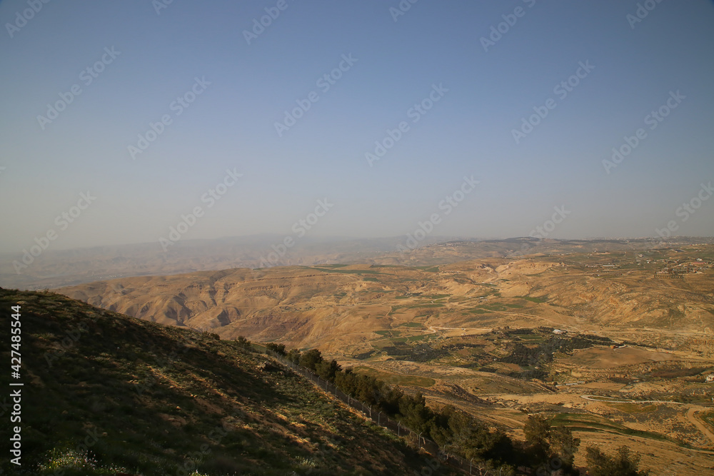 Landscape view from Mount Nebo in Jordan