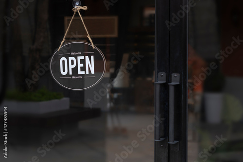 open sign outside a restaurant, store, office or other