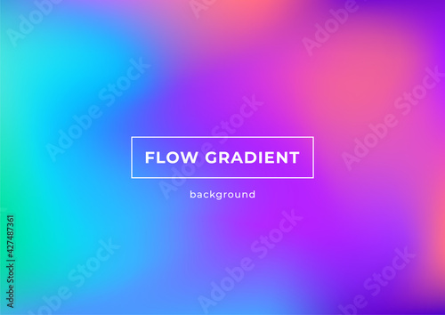 Abstract vector background. Rainbow flow gradient for your website, presentation cover or poster. Smooth blending of multicolored spots. 