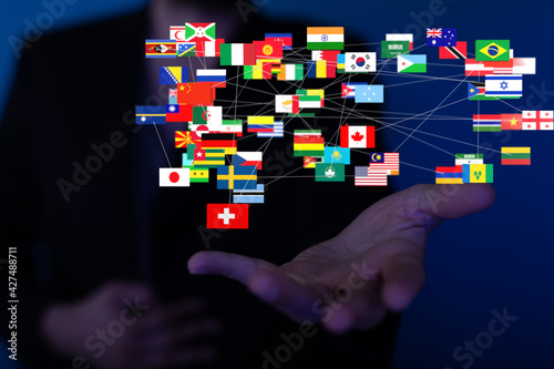 International Business World Flags Globe © vegefox.com