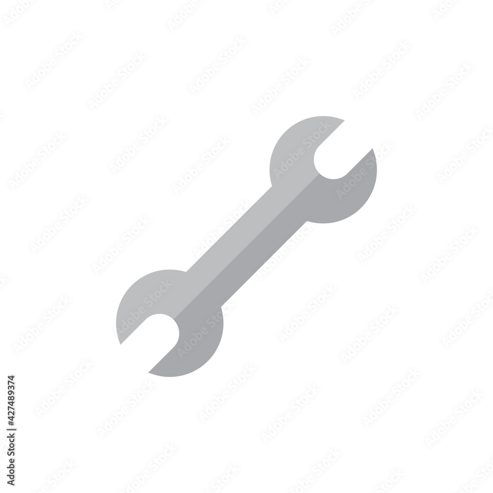 Wrench vector flat icon on white background Wrench vector flat icon on white background