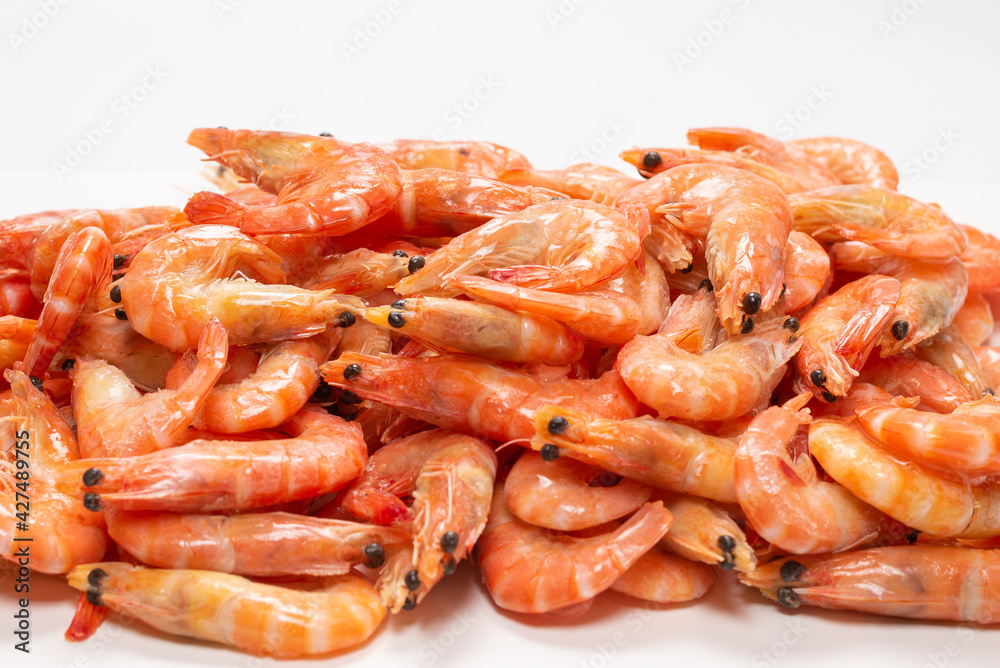 Shrimps isolated on a white background. Shrimps isolated on a white background.