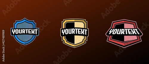 Set of emblem sport or esport logo design