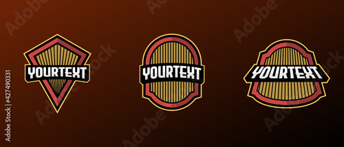Set of emblem sport or esport logo design