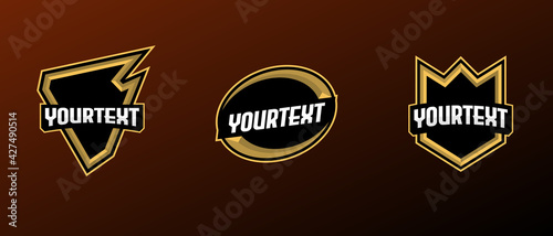 Set of emblem sport or esport logo design
