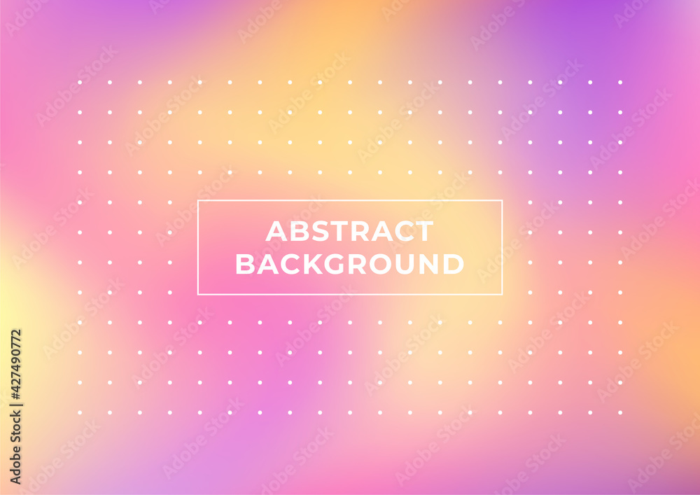 Abstract vector background in purple, pink and orange colors. Fluid gradient for your website, presentation cover or poster. Bokeh effect.