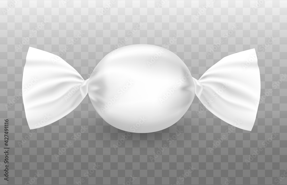 Candy mockup isolated on transparent background. Round Candy Wrapper ...