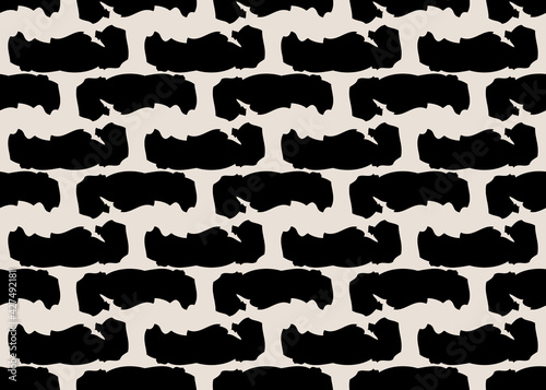 Black spots. Geometric seamless pattern for creative design.