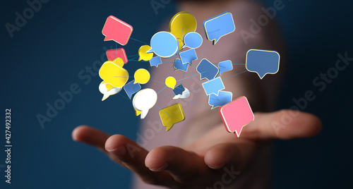 communication paper speak bubble digital
