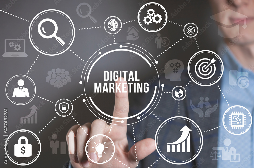 Internet, business, Technology and network concept. Digital Marketing content planning advertising strategy concept. Internet, business, Technology and network concept. Digital Marketing content planning advertising strategy concept.
