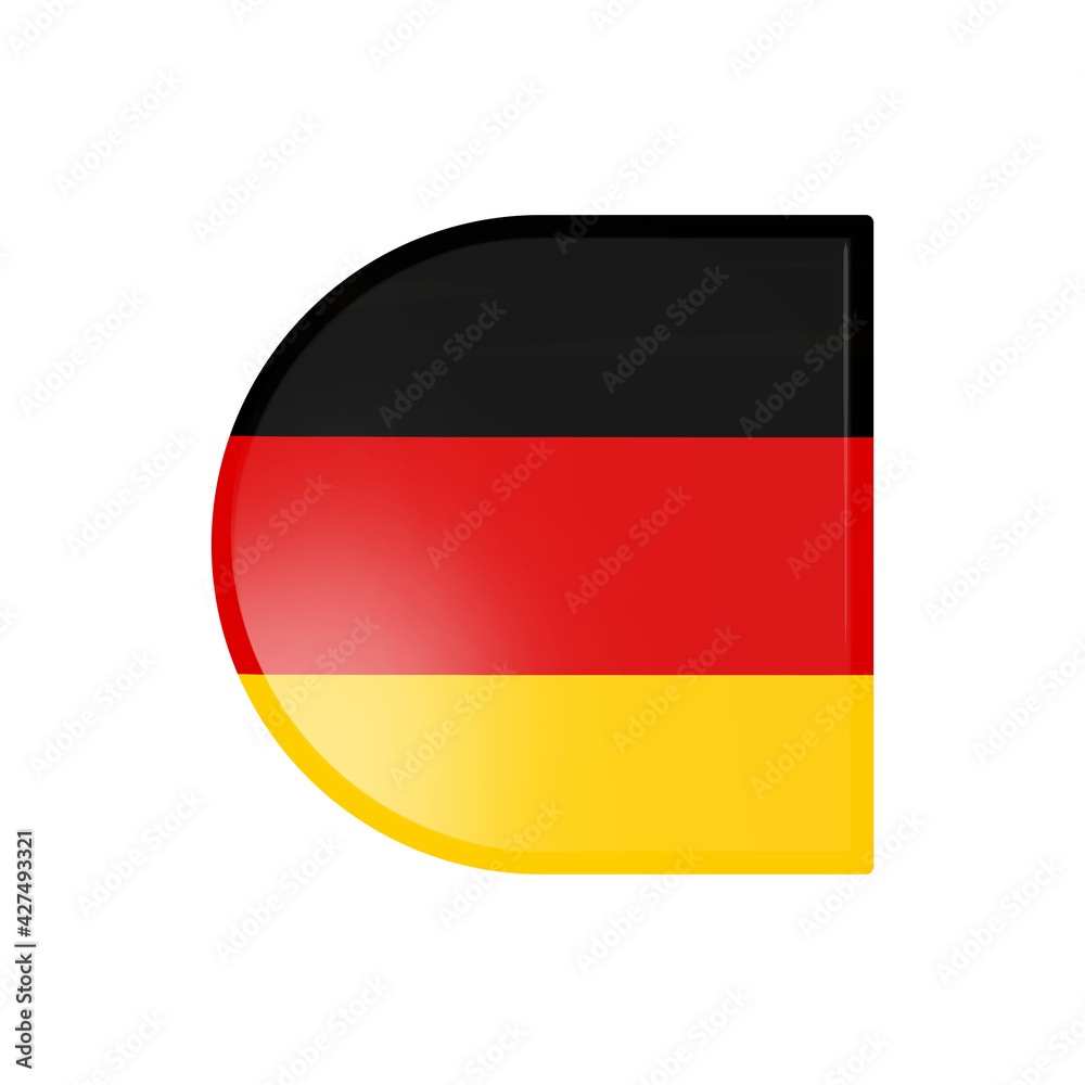 German flag icon art illustration modern design. German flag icon art illustration modern design.