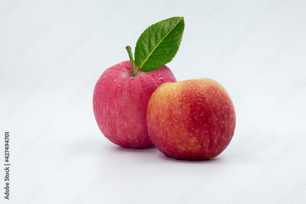 2 apples on white background and isolate 2 apples on white background and isolate