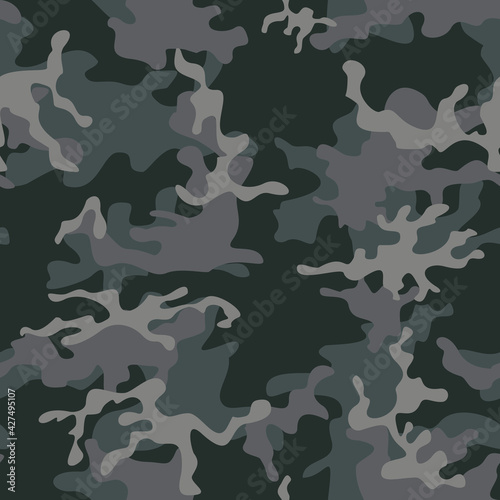  Forest camouflage texture, seamless modern pattern for printing clothing, fabric.
