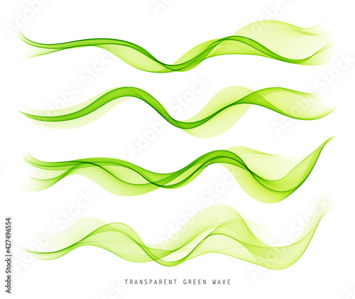 Vector abstract colorful flowing wave lines isolated on white background. Design element for technology, science, music or modern concept.