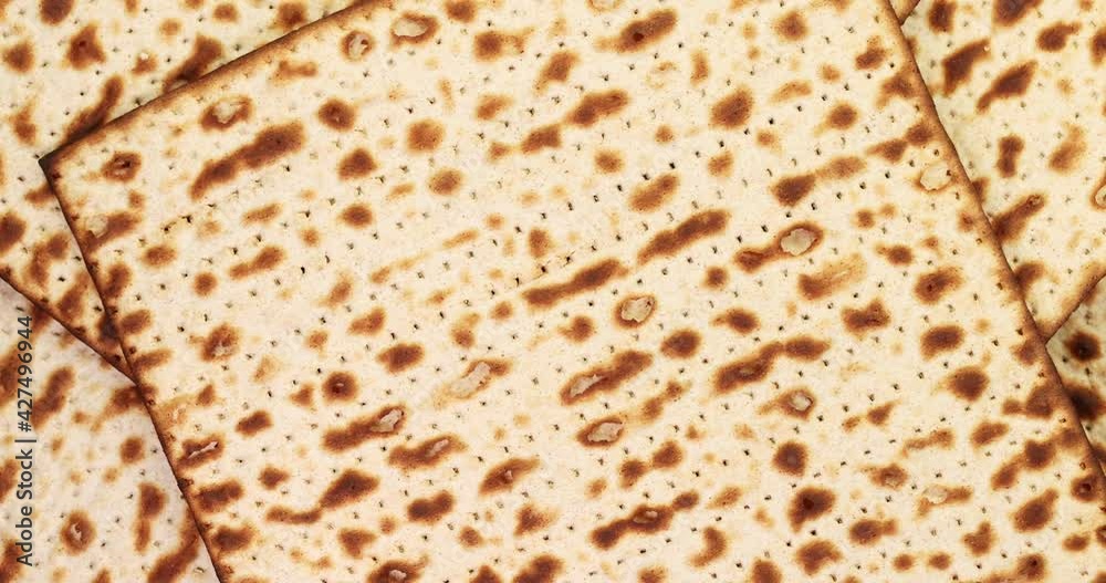 Matzah, unleavened bread rotate. Matzo super slow motion. Matzah, unleavened bread rotate. Matzo super slow motion.