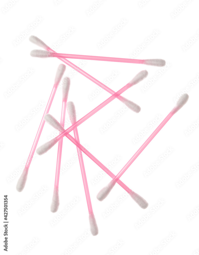 Cotton swabs on white background Cotton swabs on white background