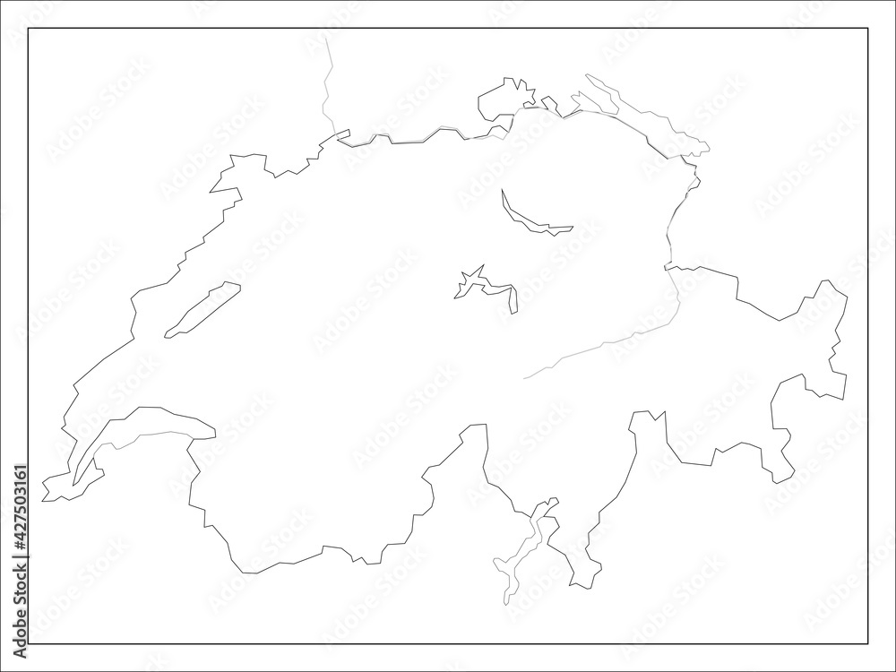 Fototapeta premium スイスの地図です