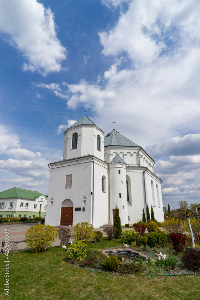 View of the Church of St. Michael the Archangel - a Catholic church in the city of Smorgon, Belarus. Presumably built in 1606-1612 at the expense of Krishtof Zenovich as a Calvin cathedral.