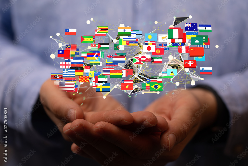 National flags of the countries 3d National flags of the countries 3d