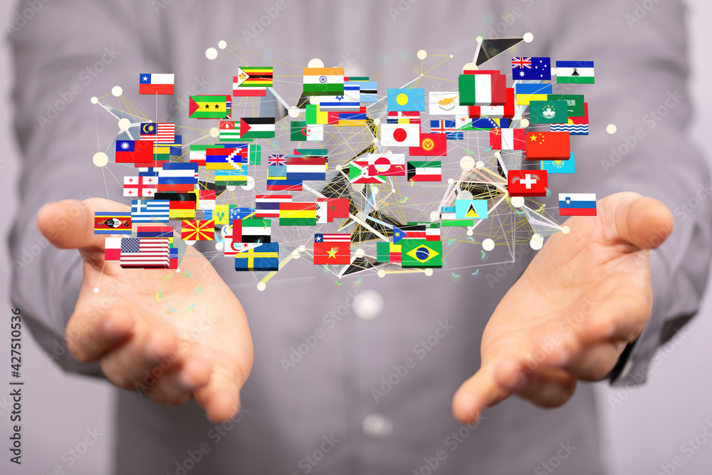 National flags of the countries 3d National flags of the countries 3d