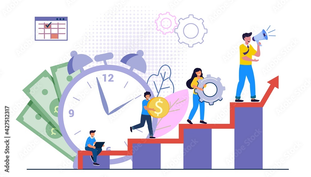 Career development concept People climbing up the stairs for the achievement and success Move up the motivation The way to achieve goal Flat vector illustration Business concept Career development concept People climbing up the stairs for the achievement and success Move up the motivation The way to achieve goal Flat vector illustration Business concept