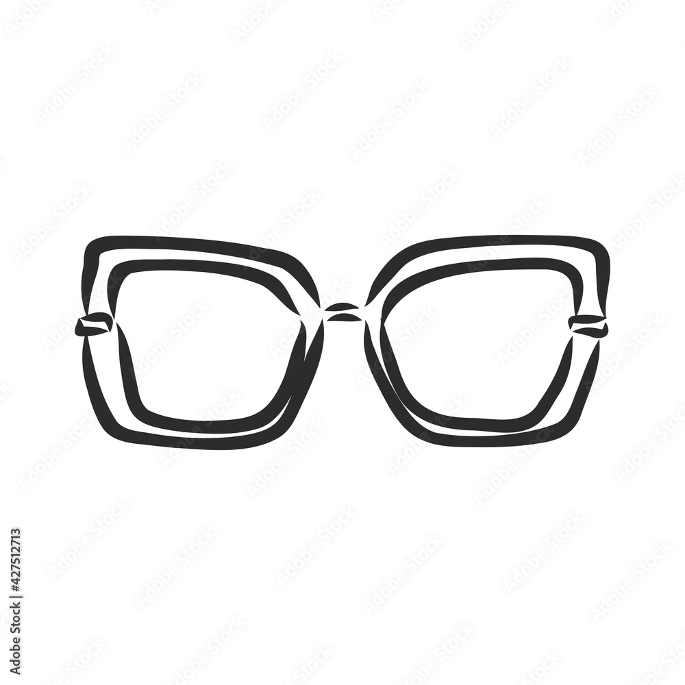 Glasses sunglasses vector hand drawn illustration black lines Glasses sunglasses vector hand drawn illustration black lines