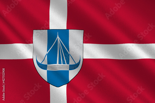 Flag of Frederikssund is a municipality in Denmark photo