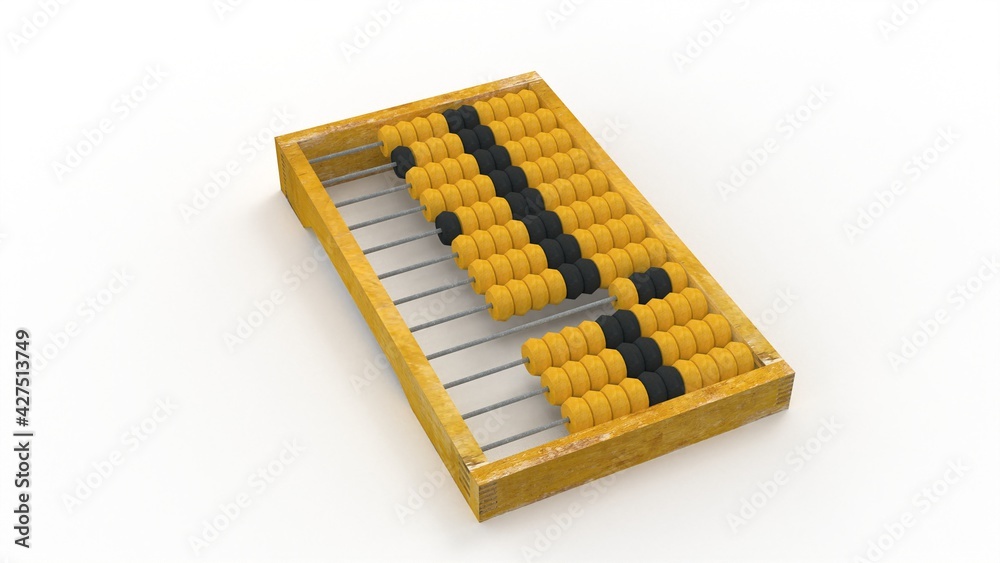 Russian wooden abacus on white background Russian wooden abacus on white background
