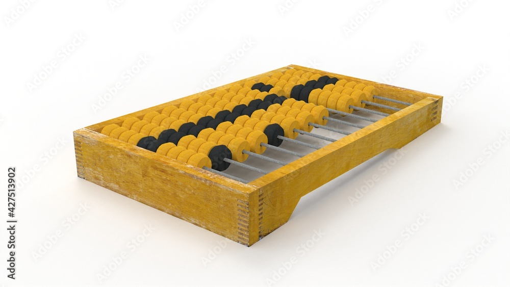 Russian wooden abacus on white background Russian wooden abacus on white background