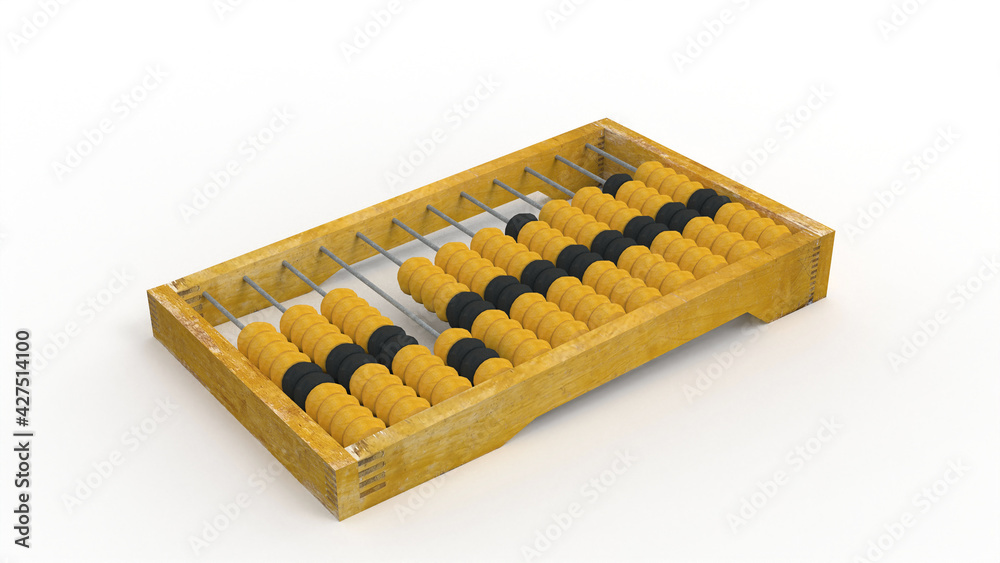 Russian wooden abacus on white background Russian wooden abacus on white background