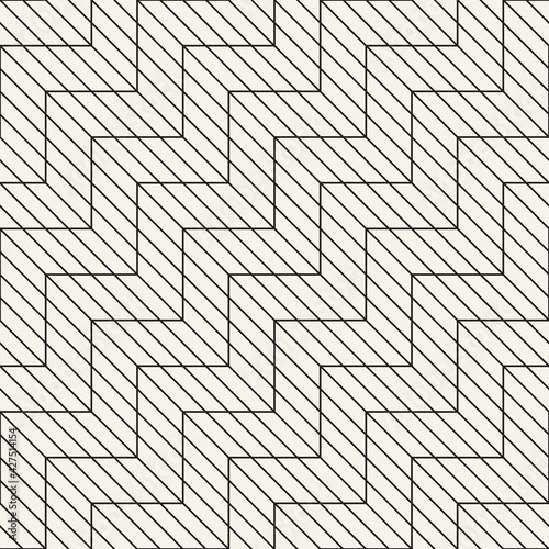 Vector seamless pattern. Modern stylish abstract texture. Repeating geometric tiles