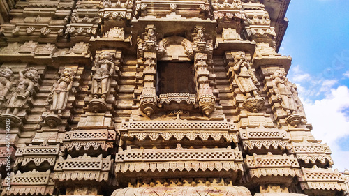 hutheesing na dera stone statue. Jain derasar ahmedabad.  photo