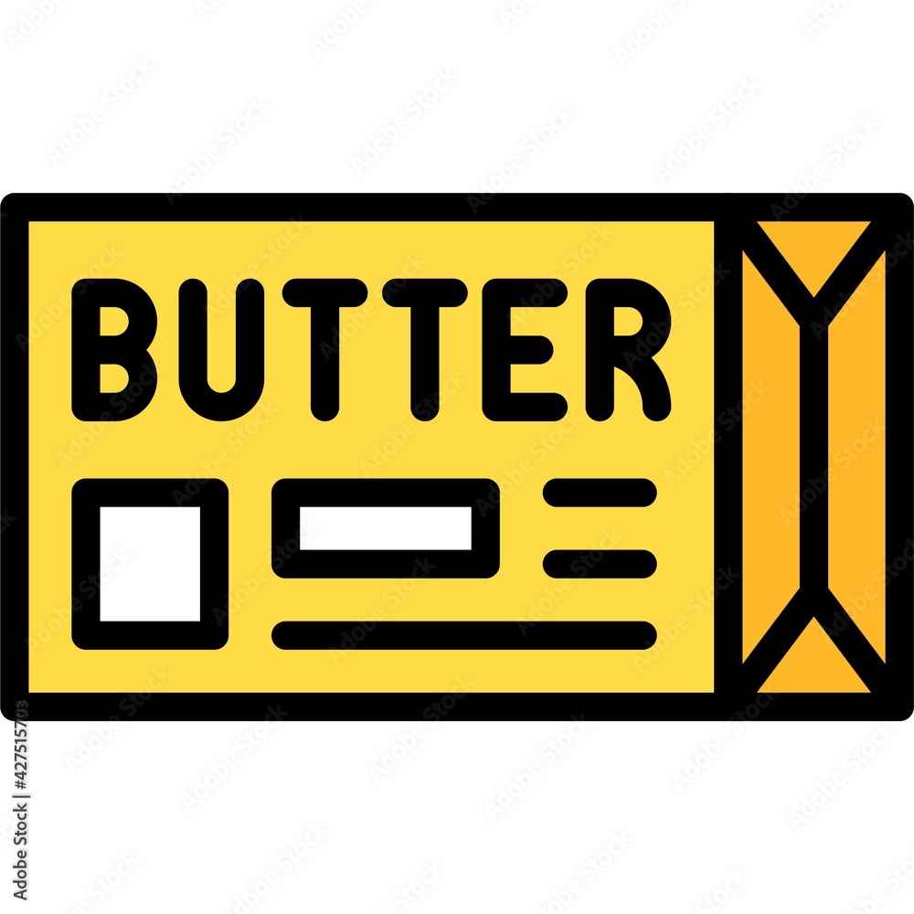Butter icon, Bakery and baking related vector