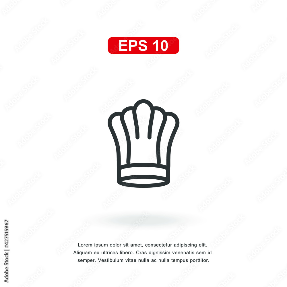 web icon Chef Hat sign isolated on white background. Simple vector illustration. web icon Chef Hat sign isolated on white background. Simple vector illustration.