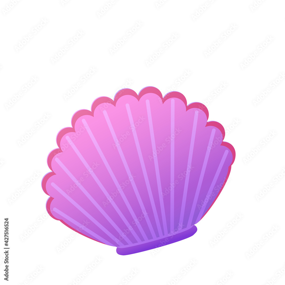 Vector illustration of a seashell in cartoon style. Nice beautiful violet shell. Isolated on white background
Vector illustration of a seashell in cartoon style. Nice beautiful violet shell. Isolated on white background