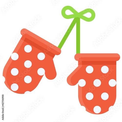 Oven glove icon, Bakery and baking related vector