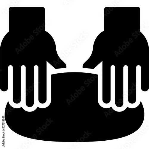 Kneading icon, Bakery and baking related vector
