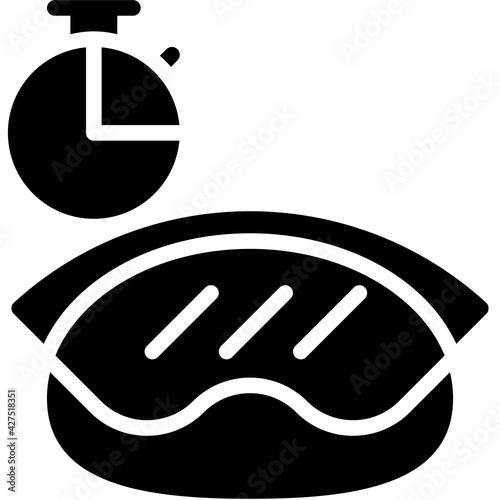 Dough fermentation icon, Bakery and baking related vector