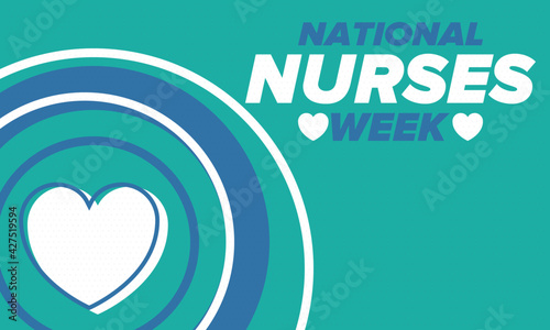 National Nurses Week. Thank you nurses. Medical and health care concept. Fighters against viruses and diseases. In honour of the doctors. Celebrated annual in United States. Vector illustration poster