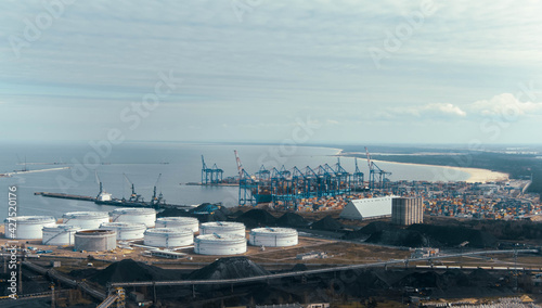 view of the port gdansk
