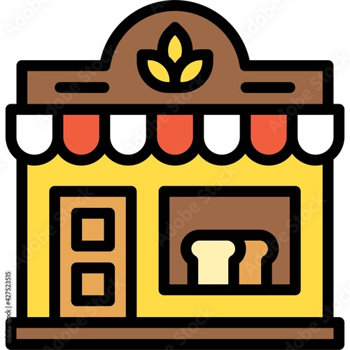 Bakery shop icon, Bakery and baking related vector