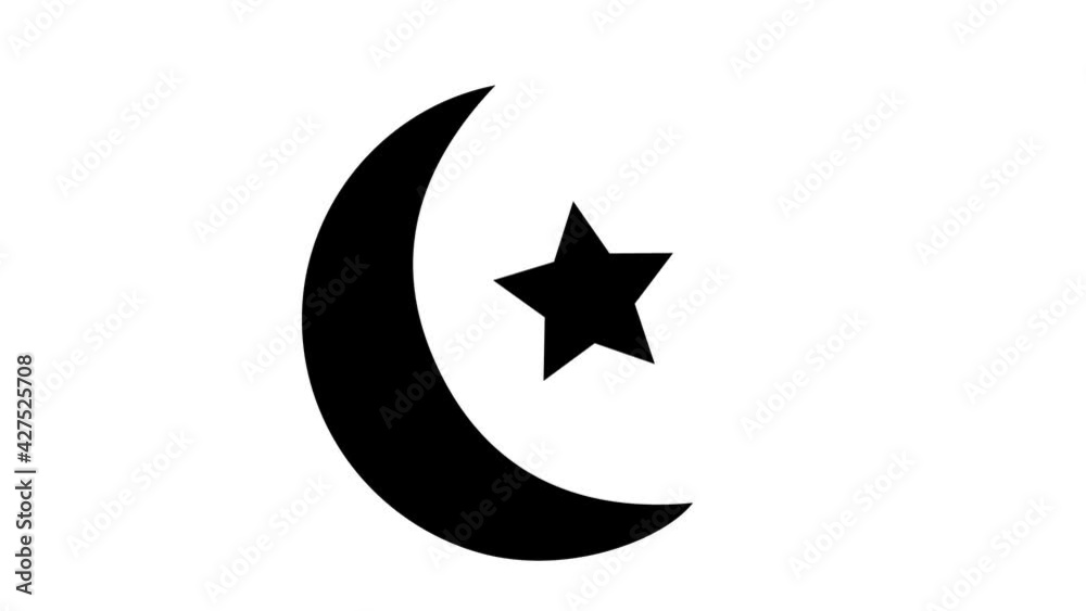 Ramadan holiday crescent and star vector animtation icons HD Ramadan holiday crescent and star vector animtation icons HD