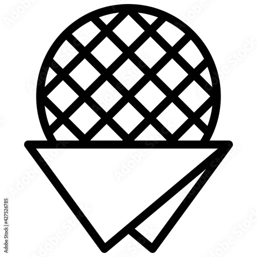 Wafer icon, Bakery and baking related vector