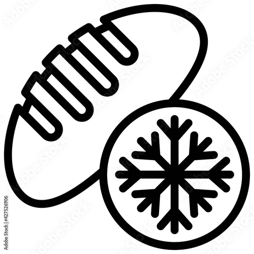 Frozen Bread icon, Bakery and baking related vector