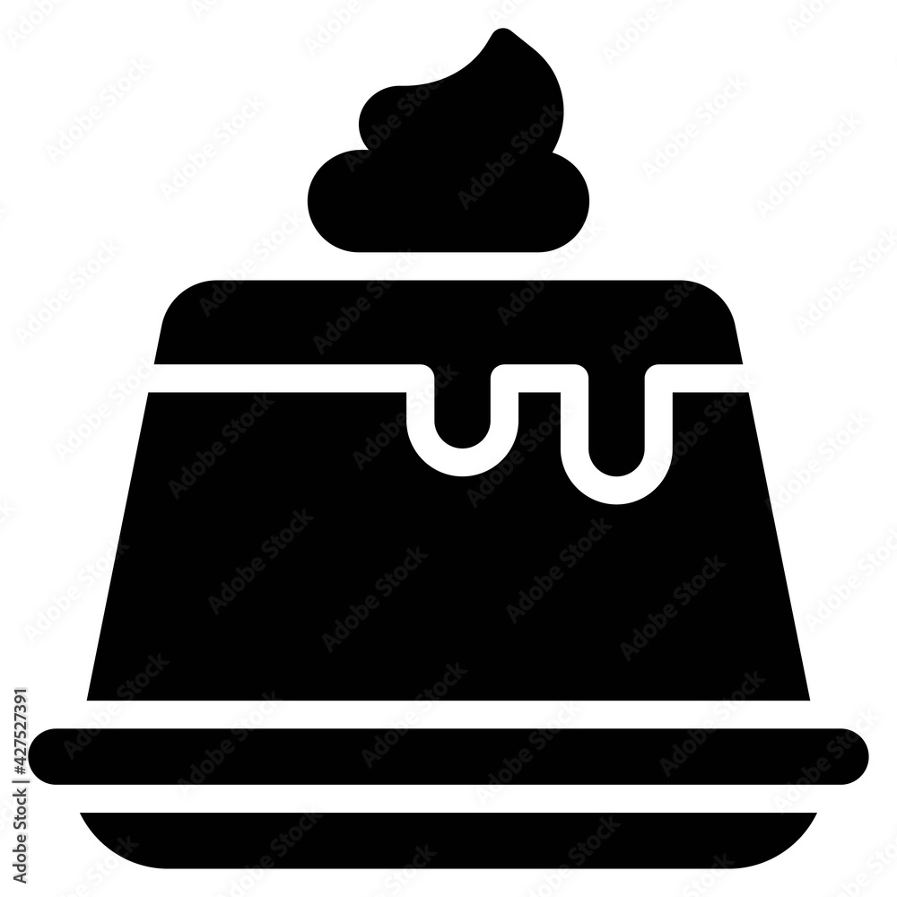 Pudding icon, Bakery and baking related vector Pudding icon, Bakery and baking related vector