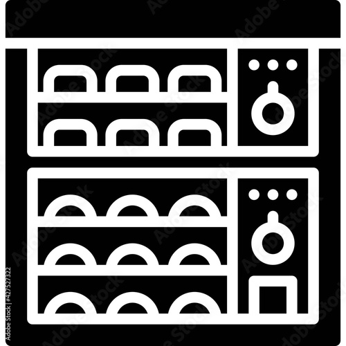 Industrial oven icon, Bakery and baking related vector