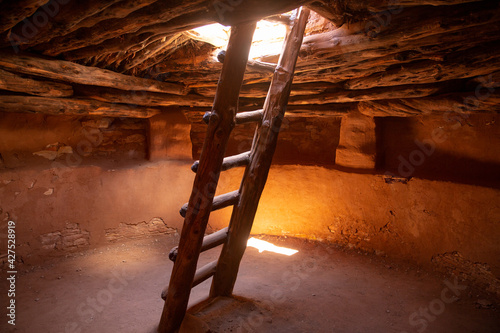 Old kiva in Edge of the Cedars State Park in Blanding, Utah, USA photo